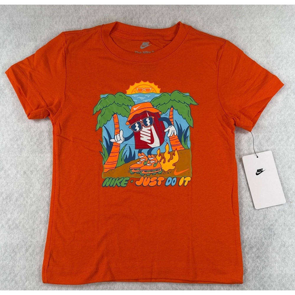 Nike Toddler Boys Size 2T Orange Just Do It Graphic T Shirt NWT